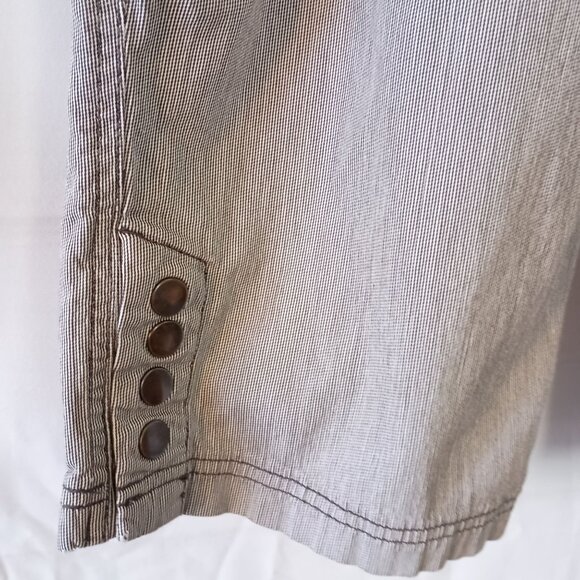 Style & Co Women’s Mid Rise Capri Pants Light Brown Micro Stripe Size 14 Stretch - Picture 6 of 6